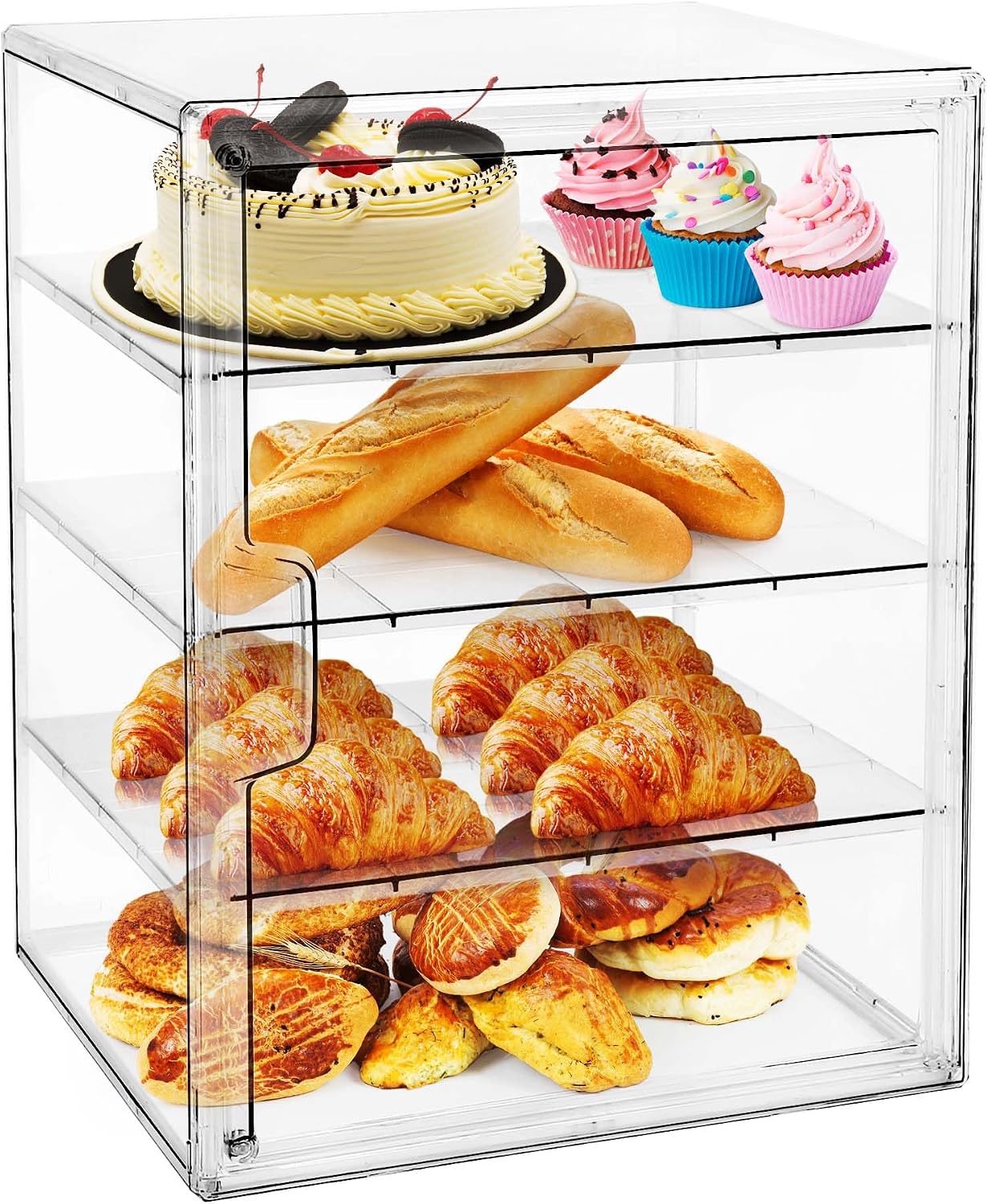 Kitchen Baking Storage Containers - Pastry Display Case,Bread Box for Kitchen