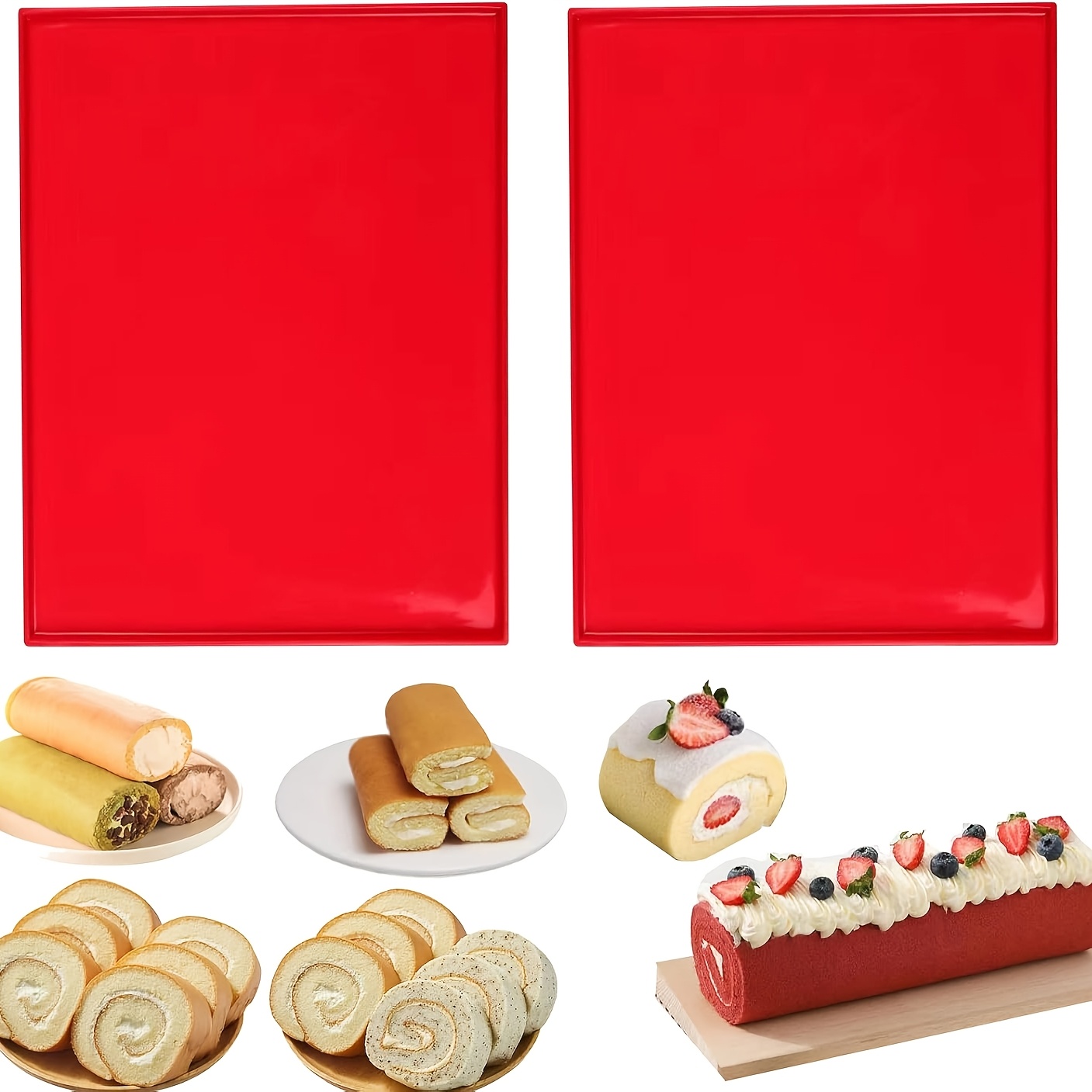 Kitchen Baking Mat - 2 Silicone Baking Mats for Swiss