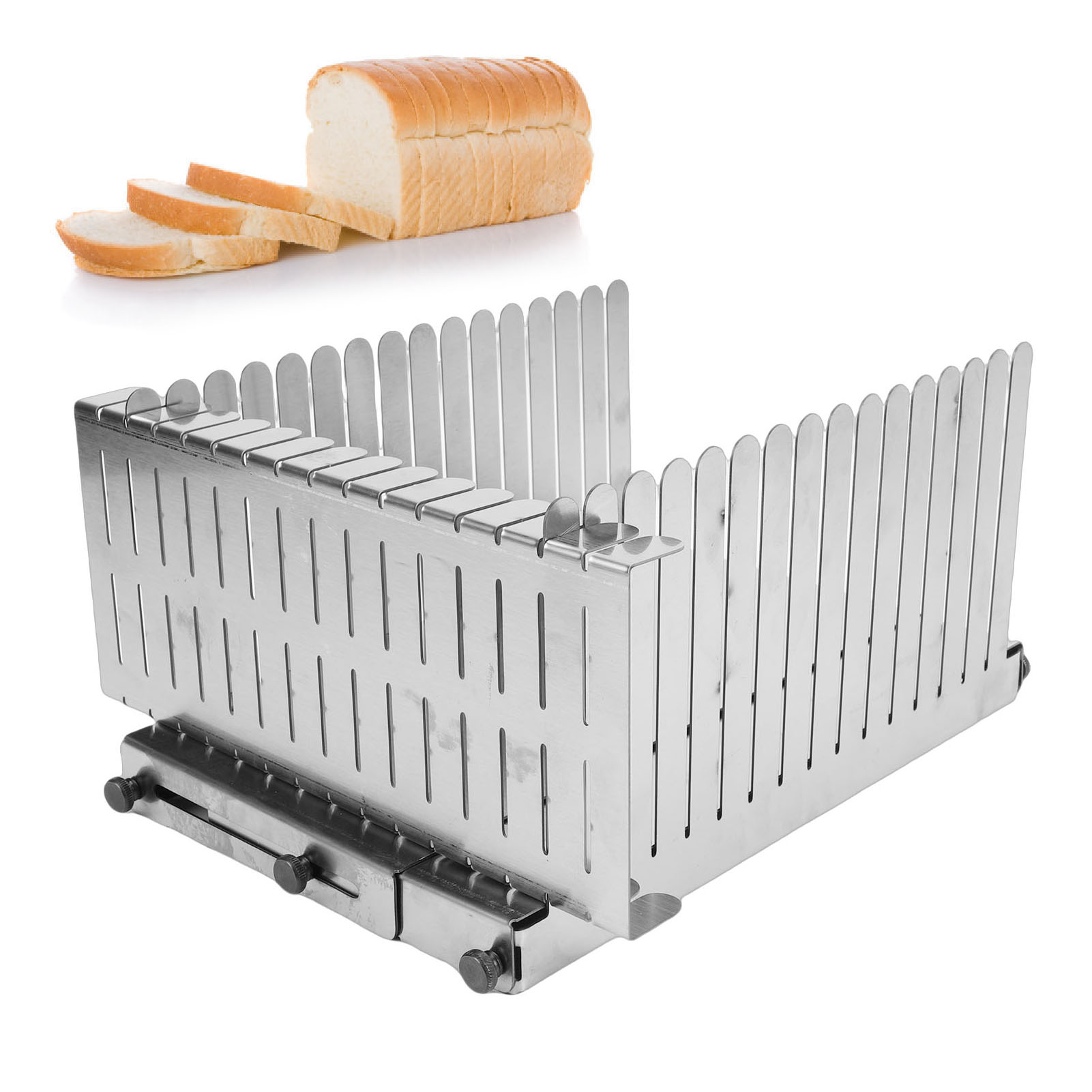Commercial Kitchen For Baking - Bread Slicing Guide Stainless Steel Homemade