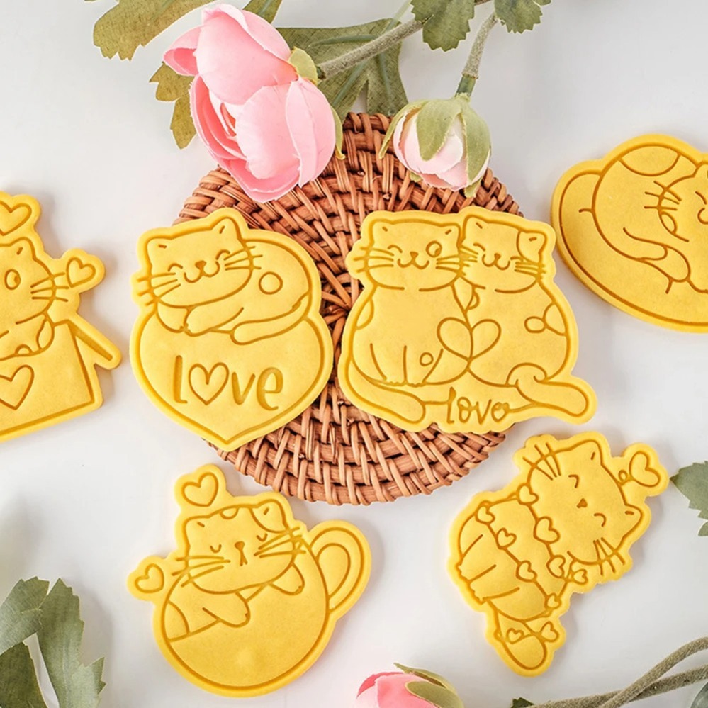 Kitchen Baking Cake - Valentine's Day Cookie Cutters Cute Cat