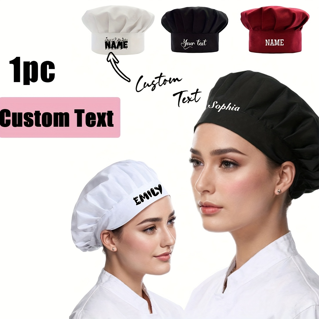 Kitchen Bakery - Custom Name Chef Hat, Dust Hat,