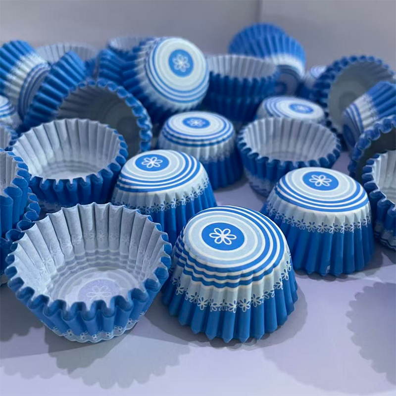 Kitchen Baking Mat - 200Pcs/500Pcs/1000Pcs Blue Flower Mini Cake Paper
