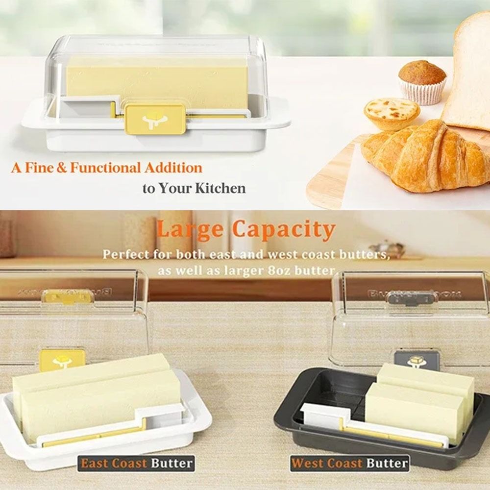 Clear Lid Butter Storage Box D - Kitchen Baking Storage Containers recension och pris