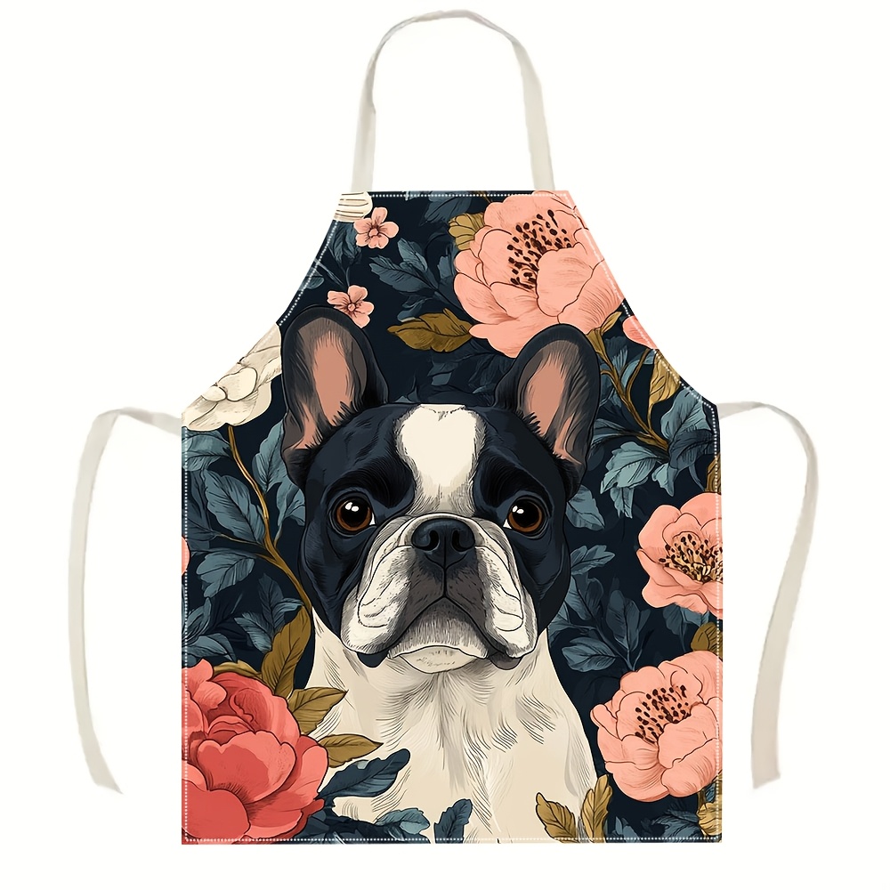 French Bulldog Floral Apron -  - Kitchen Baking Area Ideas recension och pris