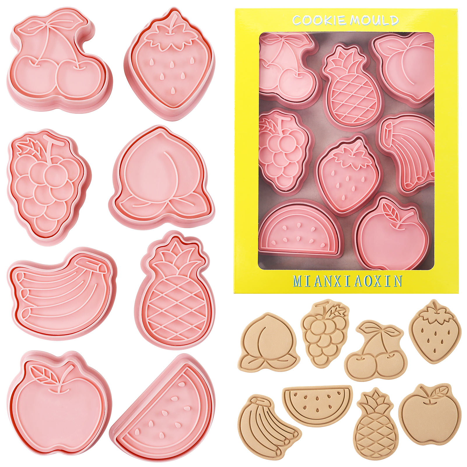 8 Piece Cute Fruits Cookie Cut - Kitchen Baking Cookies recension och pris