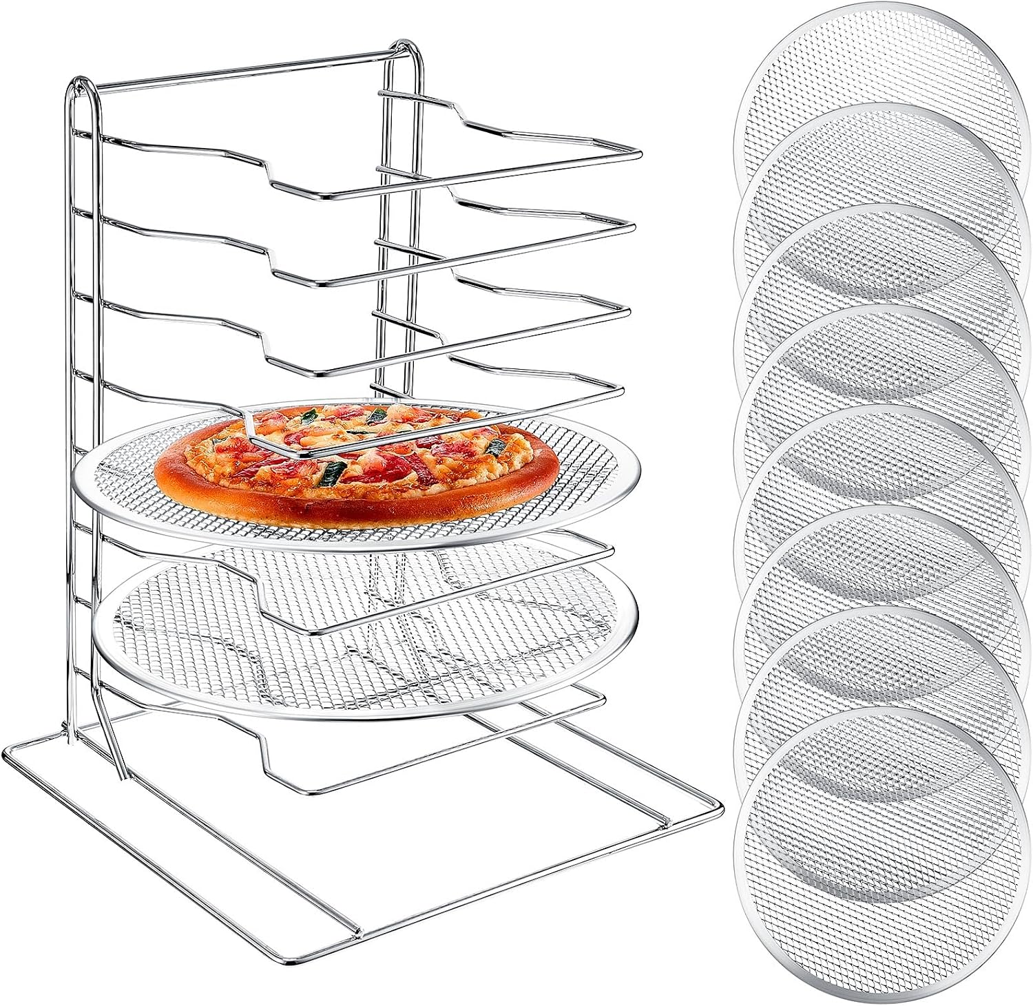Pizza Rack 8 Tiered Stand With - Kitchen Baking Products recension och pris