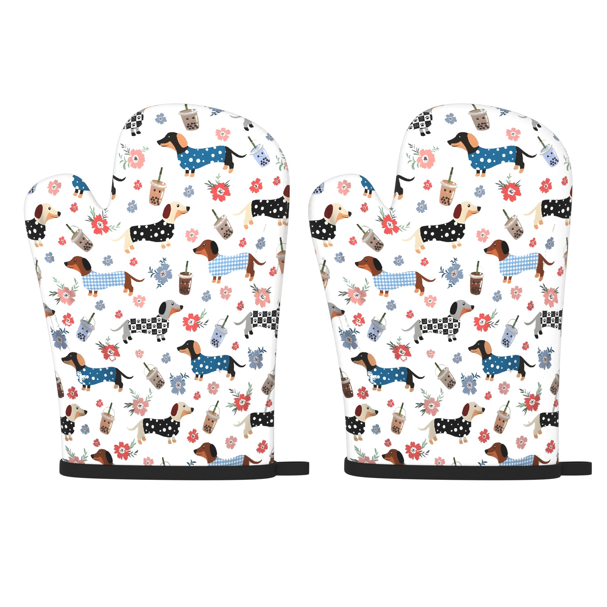 2pcs Oven Mitts with Dog Desig - Kitchen Design For Baking recension och pris