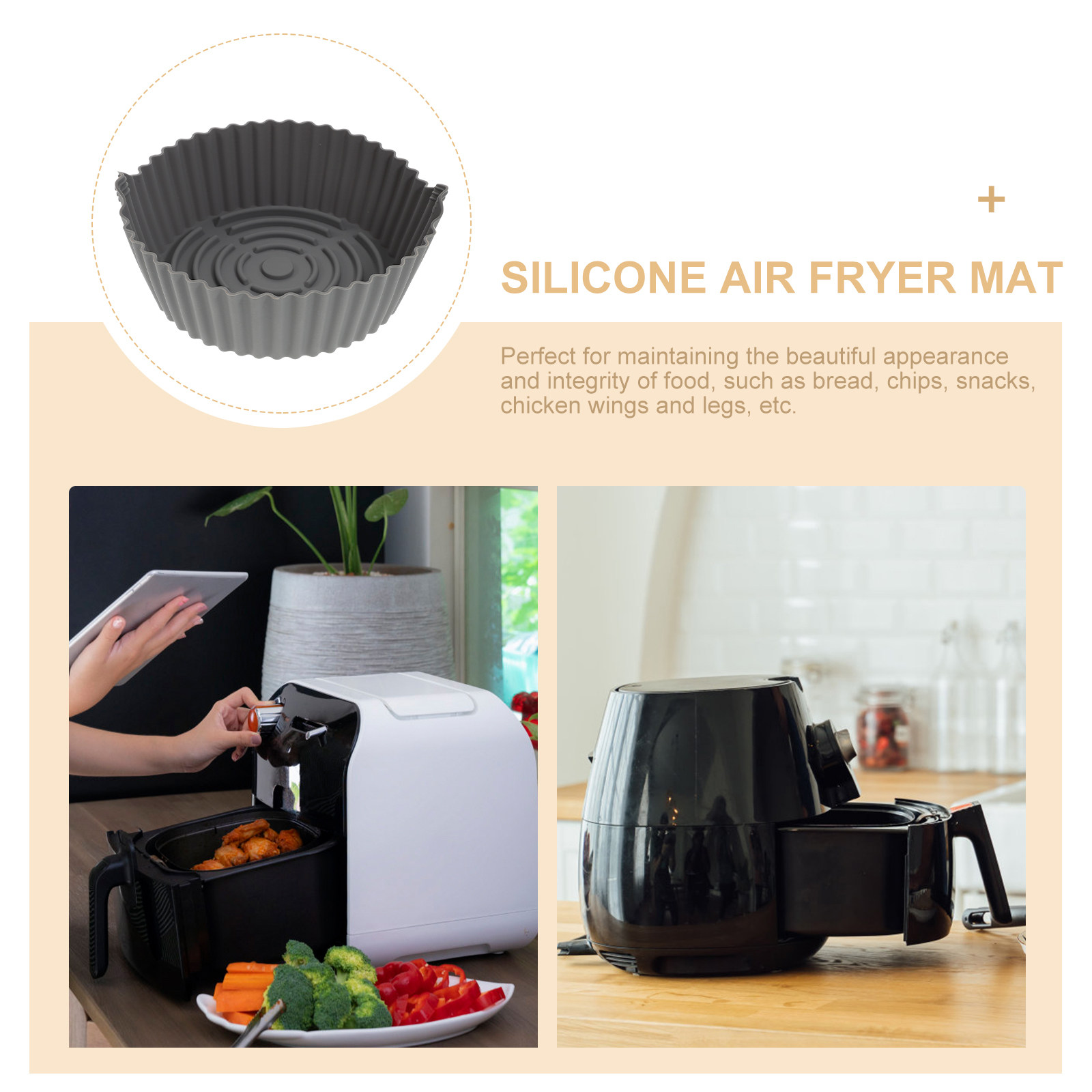 Reusable Silicone Air Fryer Ma - Kitchen Baking Mat recension och pris