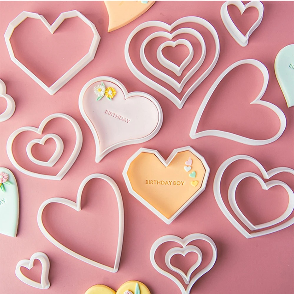 Heart Cookie Cutters Mold 3D C - Kitchen Baking Cake recension och pris