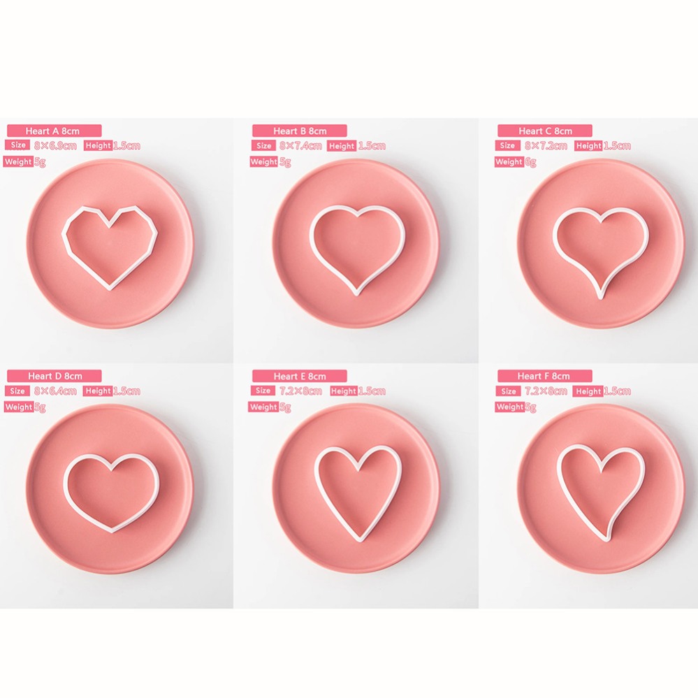 Heart Cookie Cutters Mold 3D C - Kitchen Baking Cake recension och pris