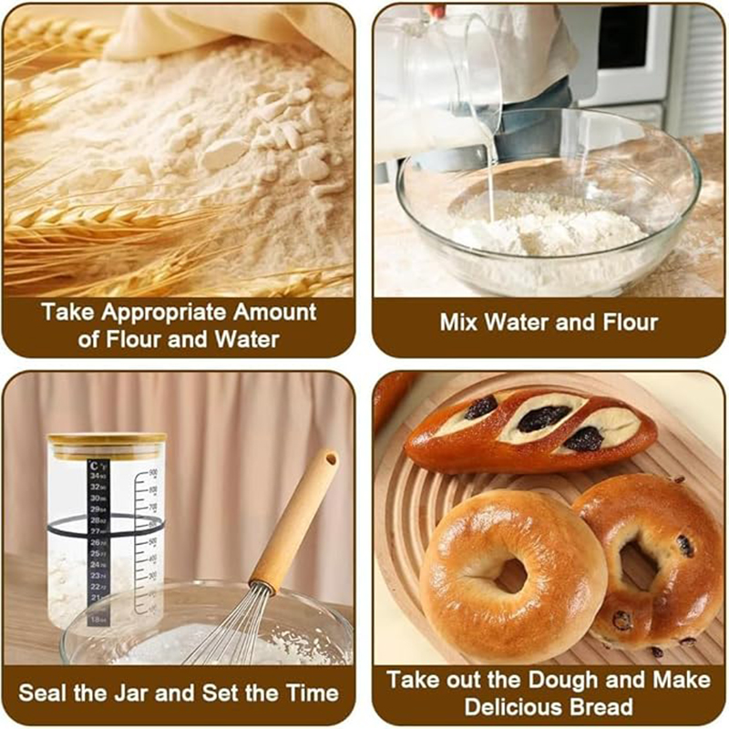 Sourdough Starter Jar Kit Sour - Kitchen Baking Storage Containers recension och pris