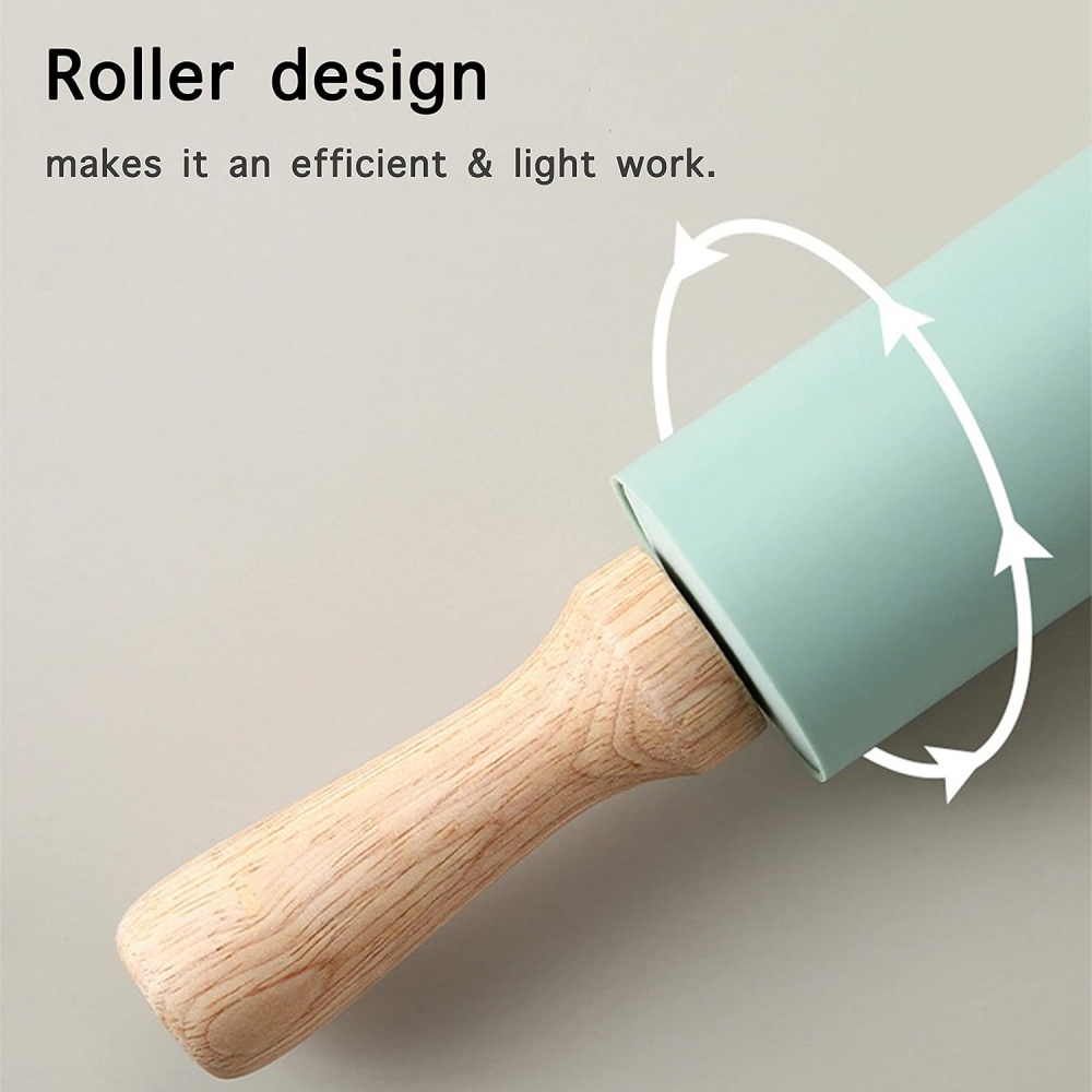 Non-Stick Silicone Rolling Pin - Kitchen Roll Baking recension och pris