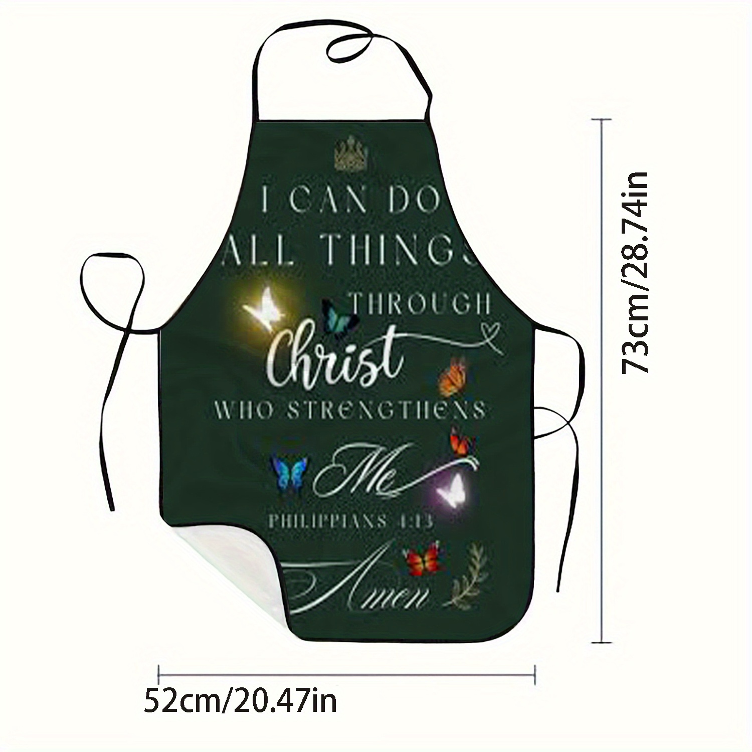 1pc Christian Apron with Phili - Kitchen Baking Quotes recension och pris
