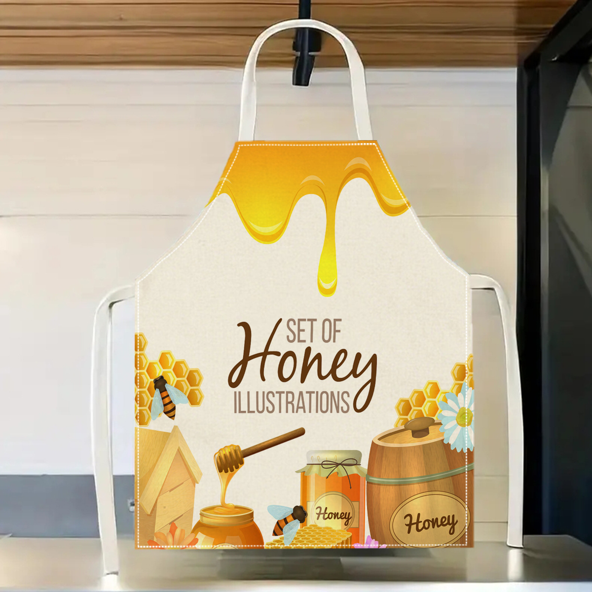 1pc Honey Bee Apron Sweet Kitc - Kitchen Baking Area Ideas recension och pris