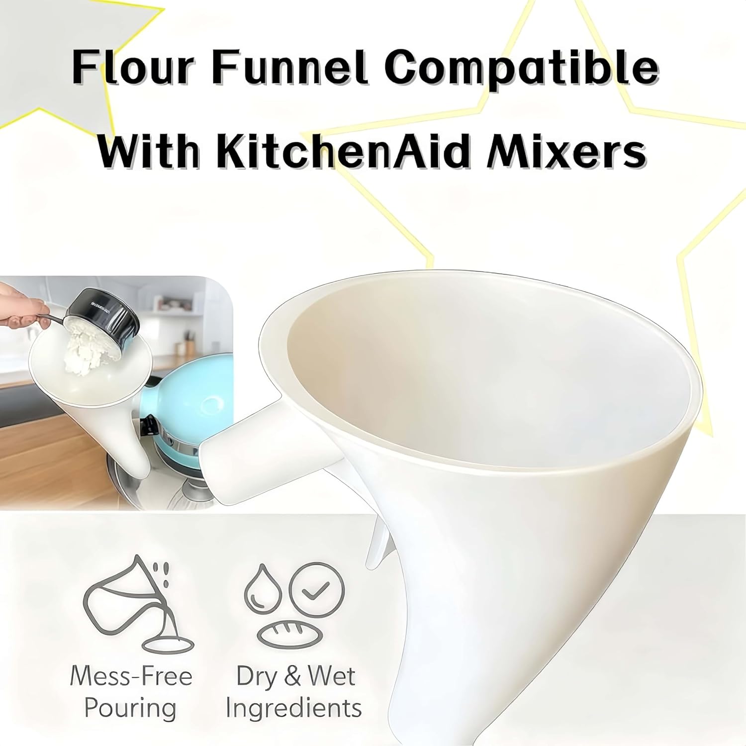 Flour Funne Mixer for Kitchen  - Kitchen Aid Baking Mixer recension och pris