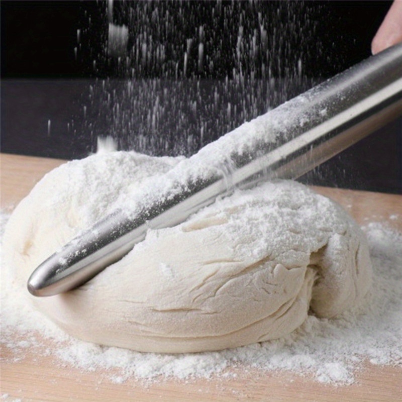 1Pc Stainless Steel Rolling Pi - Kitchen Roll Baking recension och pris