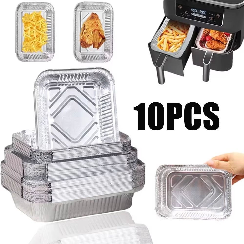 10PCS Disposable Aluminum Foil - Kitchen Baking Storage Containers recension och pris