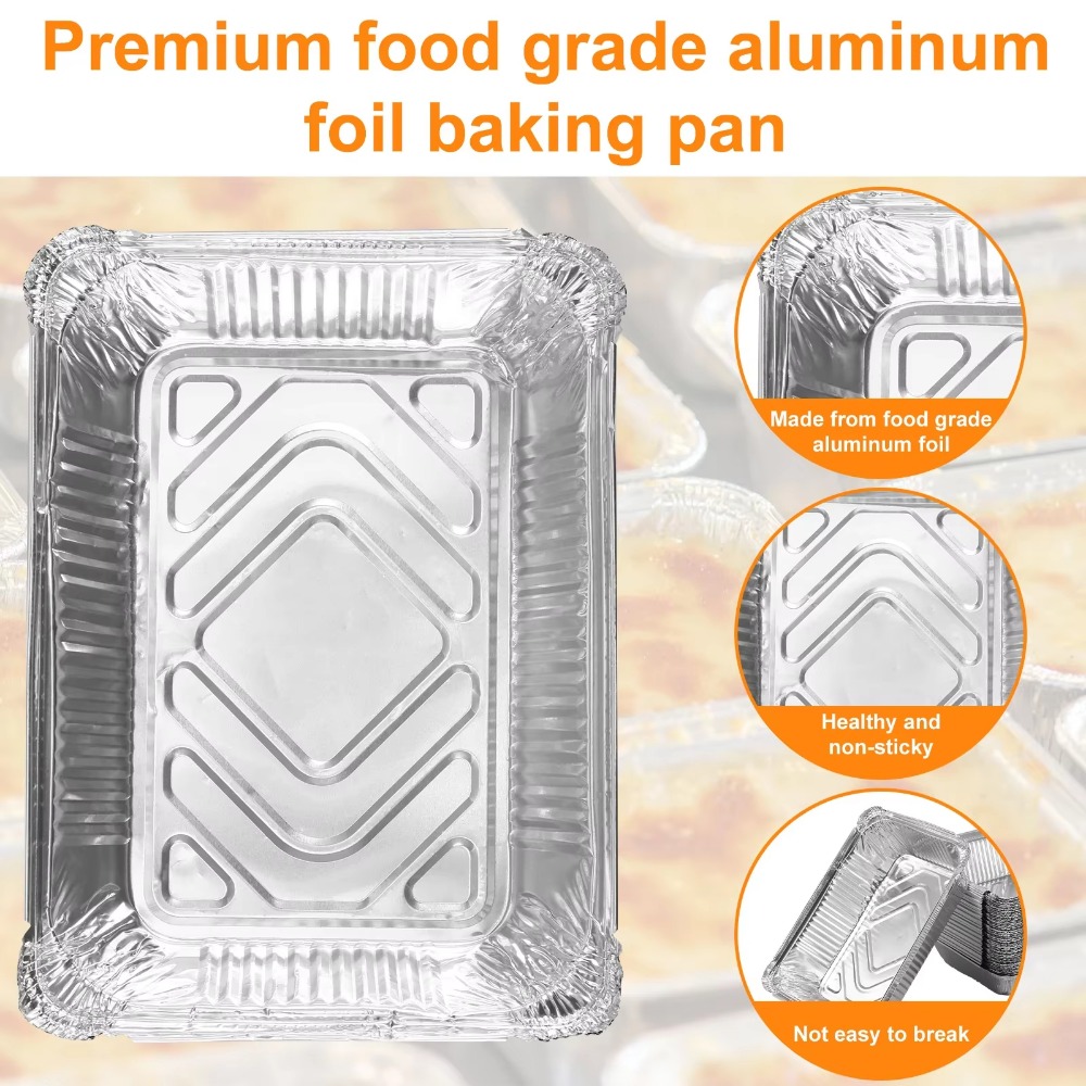 10PCS Disposable Aluminum Foil - Kitchen Baking Storage Containers recension och pris