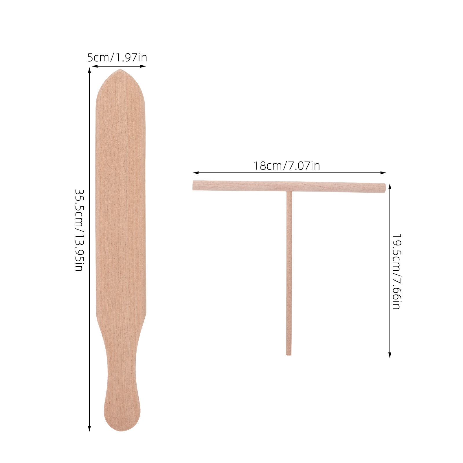 1Set Wooden Pancake Crepe Spre - Kitchen Baking Area Ideas recension och pris