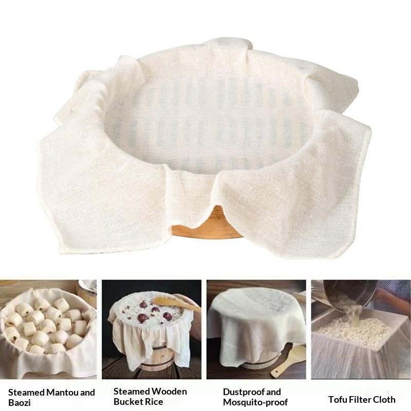 3Pcs Round Pure Cotton Steamer - Kitchen Baking Mat recension och pris