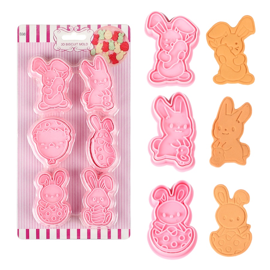 6pcs/Set Easter Bunny Cookie C - Kitchen Accessories For Baking recension och pris