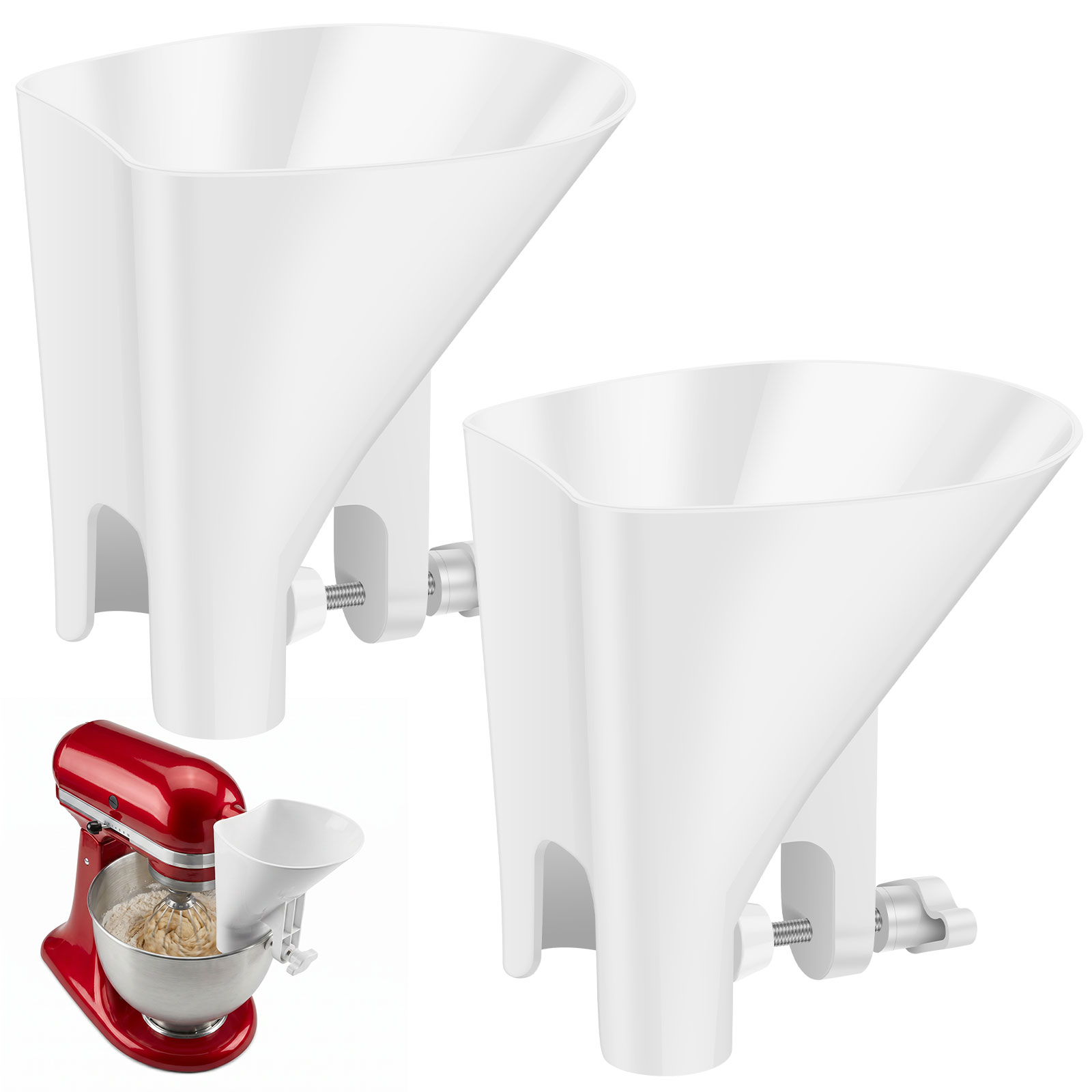 Spill Proof Flour Funnel for 4 - Kitchen Aid Baking Mixer recension och pris