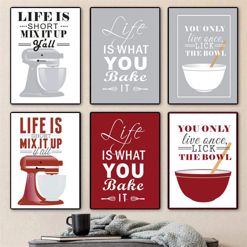 Wall Art Canvas Paintings Nord - Kitchen Baking Quotes recension och pris