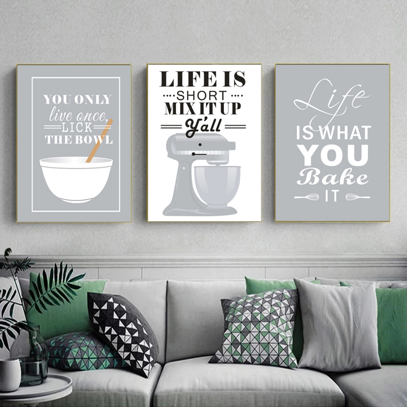 Wall Art Canvas Paintings Nord - Kitchen Baking Quotes recension och pris