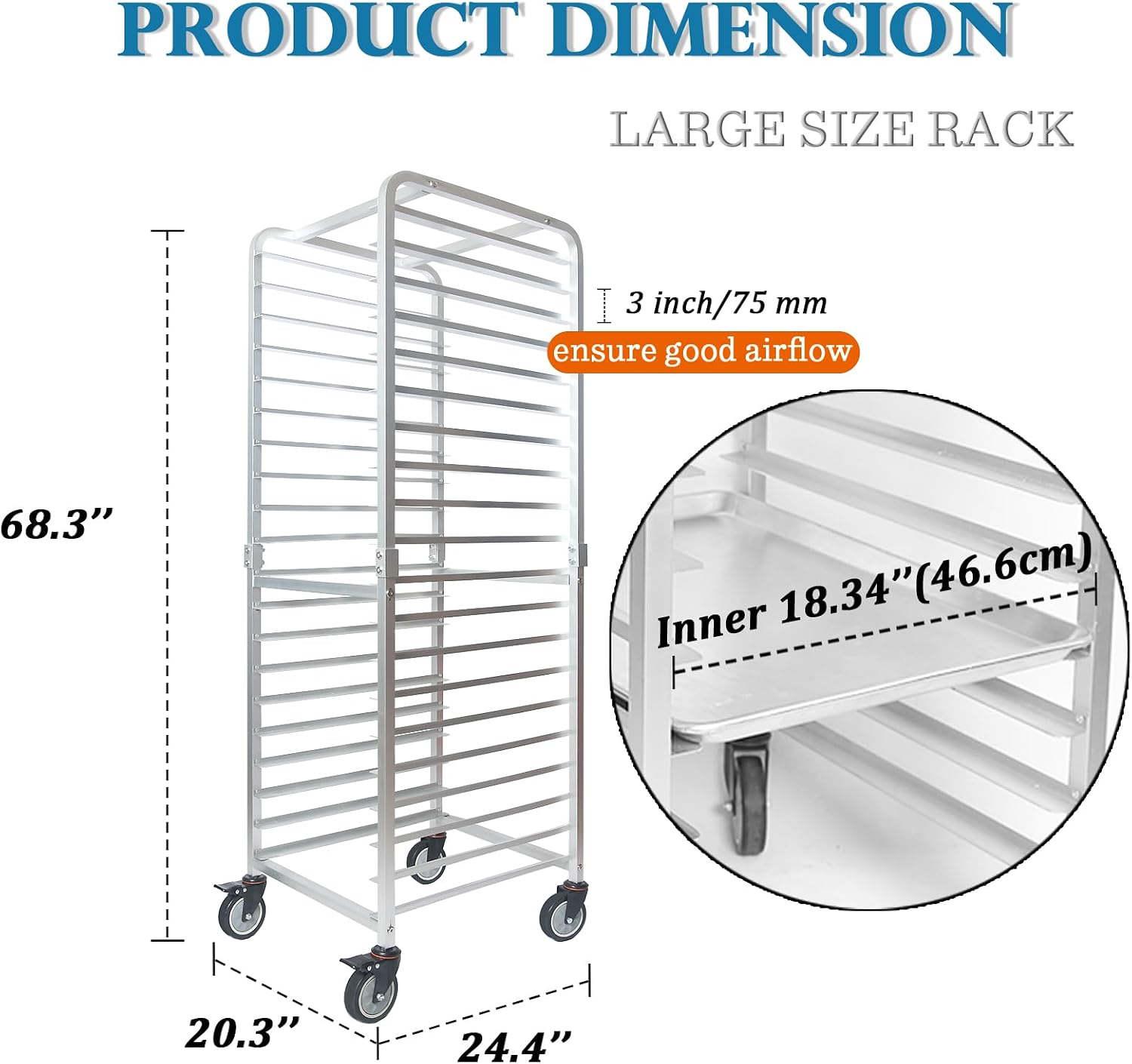 Commercial 20 Tier Stainless S - Kitchen Bakery recension och pris