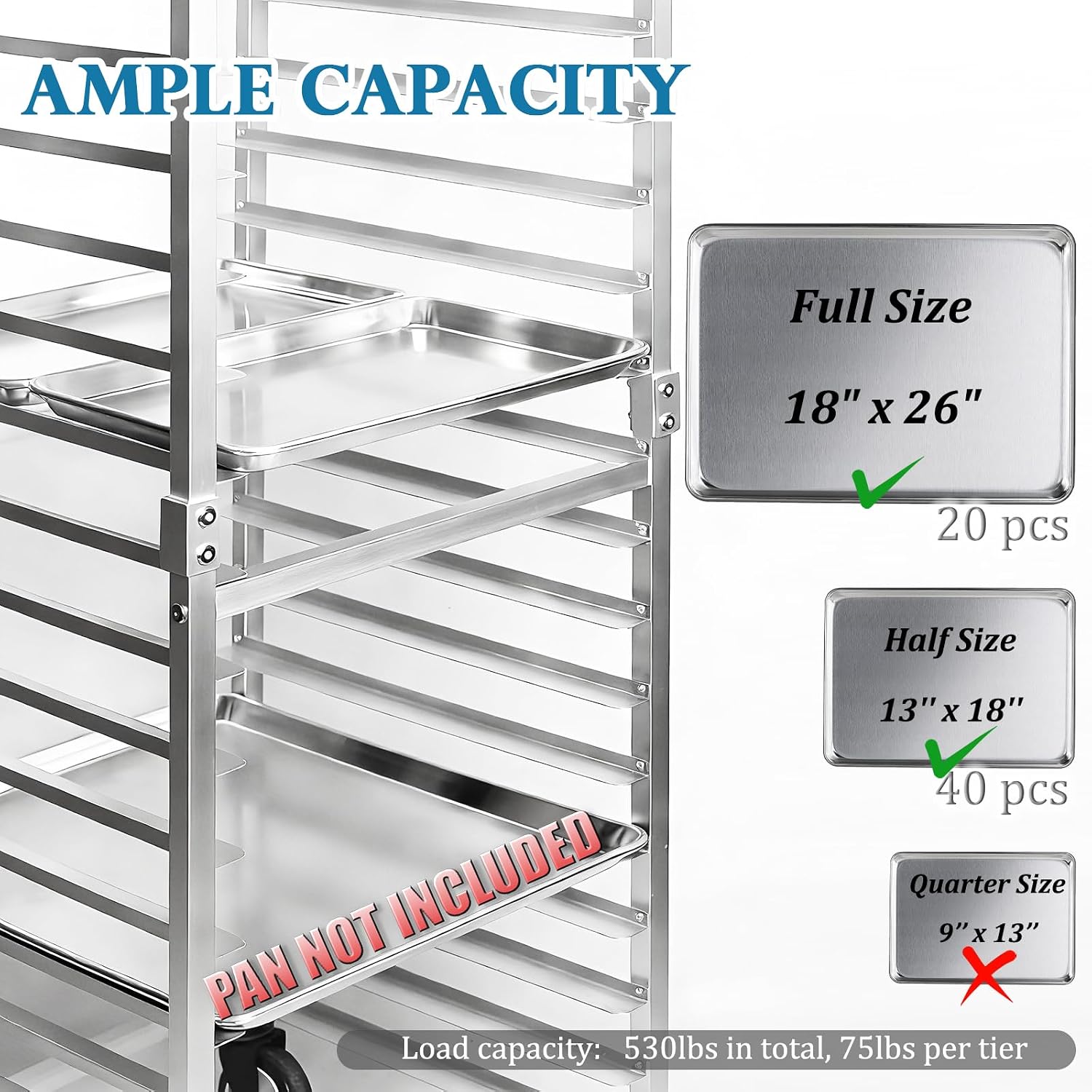 Commercial 20 Tier Stainless S - Kitchen Bakery recension och pris