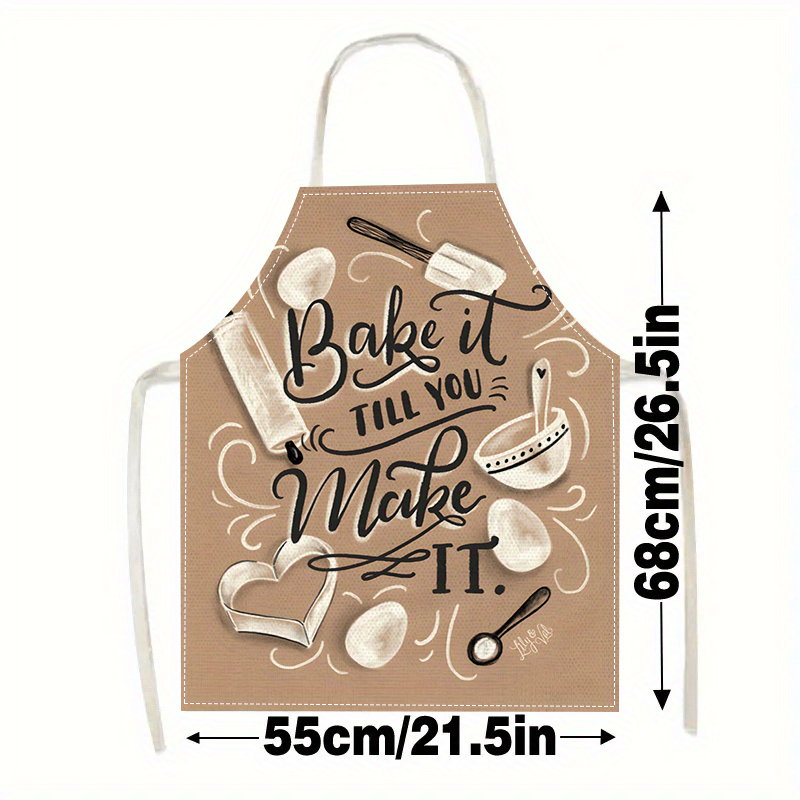 1pc Baking Quote Apron Beige K - Kitchen Baking Quotes recension och pris