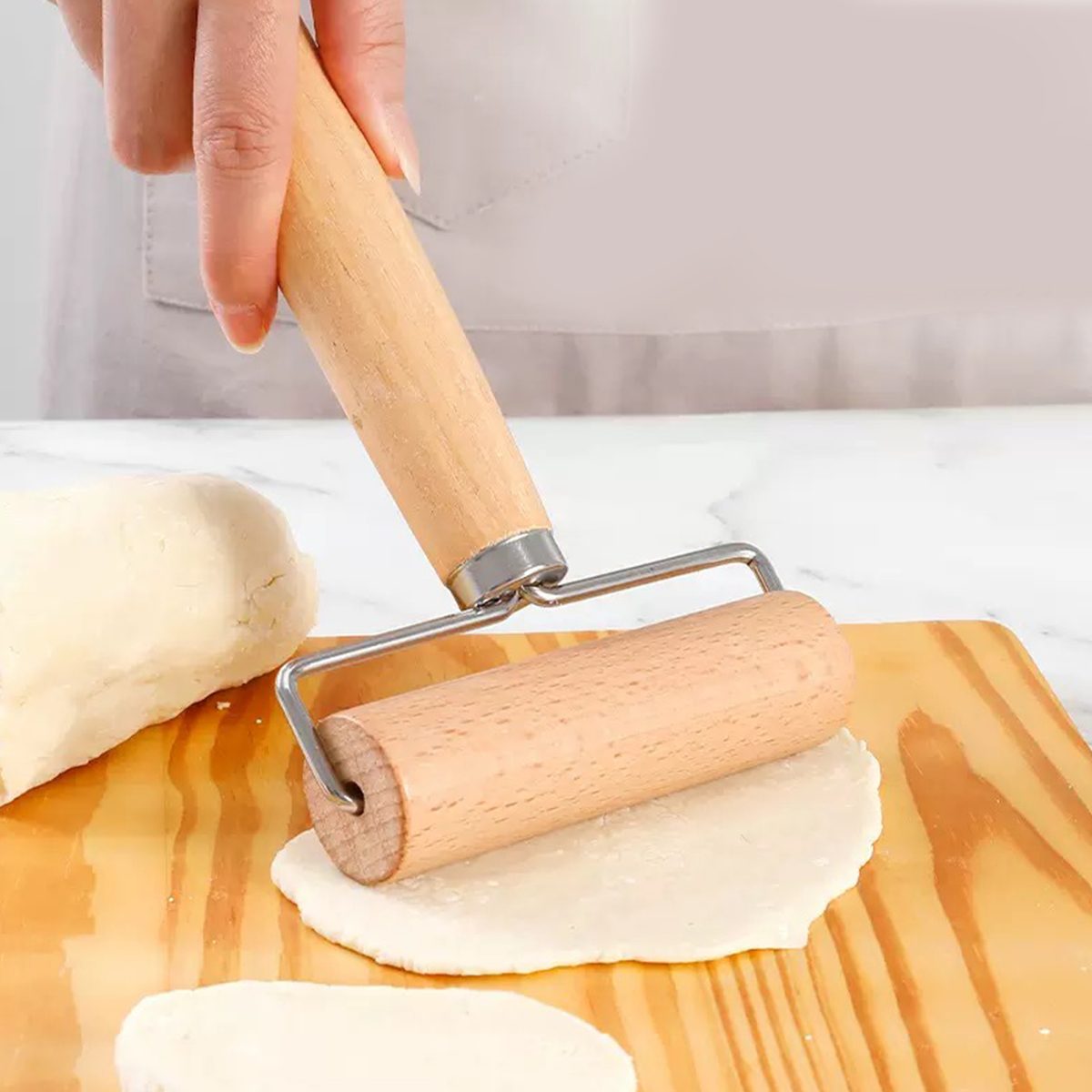 1PC Rolling pin; wooden baking - Kitchen Roll Baking recension och pris