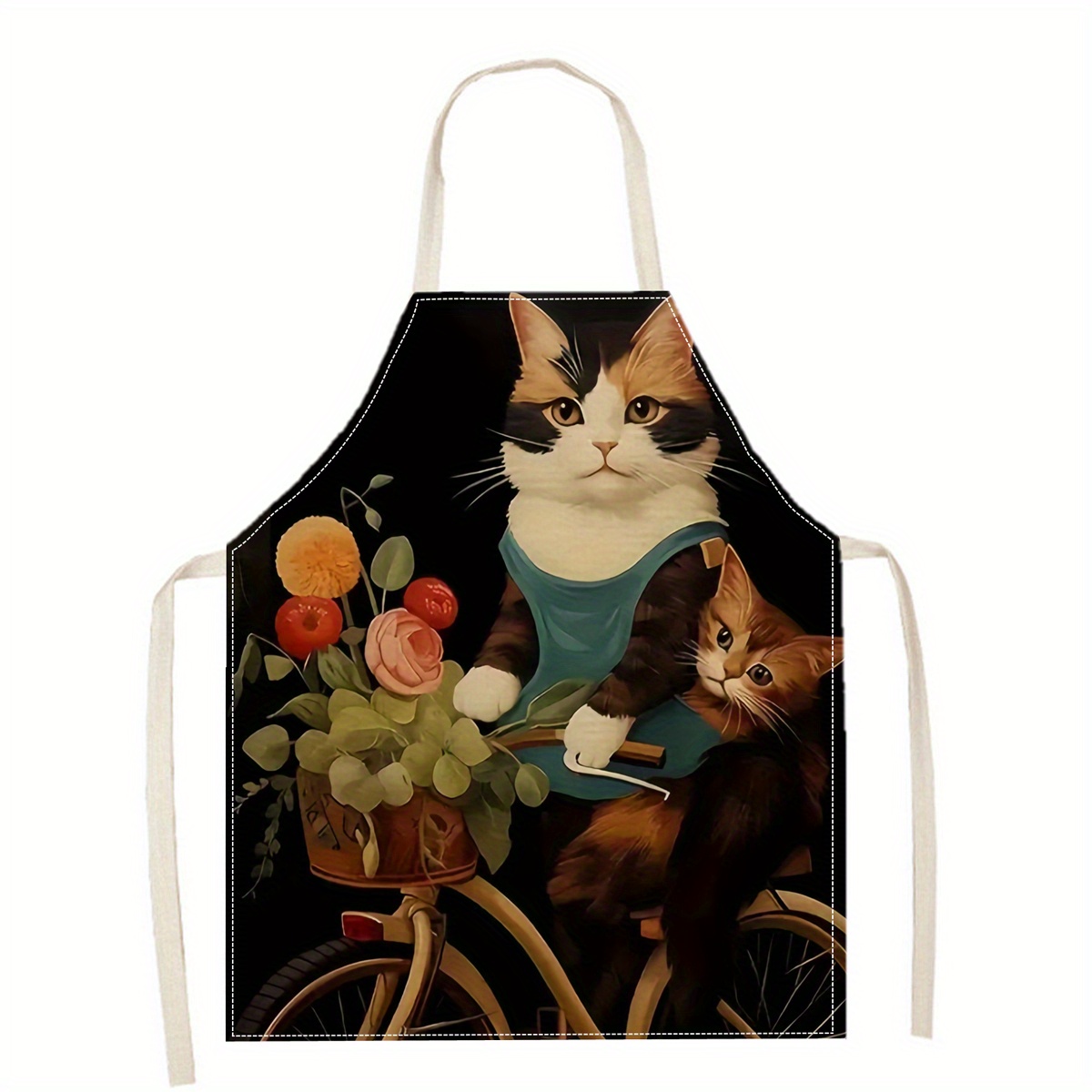 Linen Apron Funny Cat Sunglass - Kitchen Baking Area Ideas recension och pris