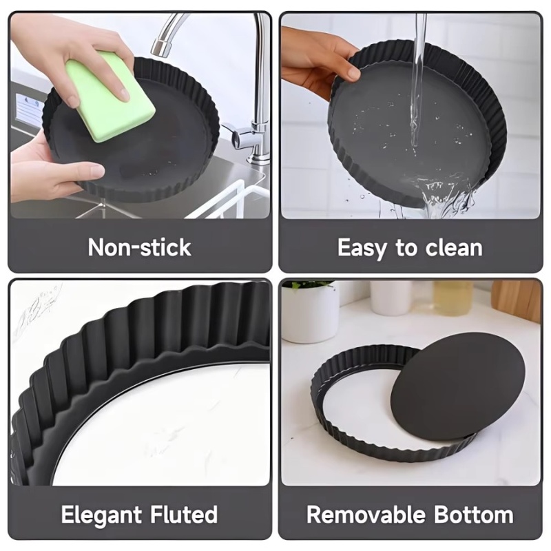 1pc Removable Bottom Fluted Ta - Kitchen Baking Products recension och pris